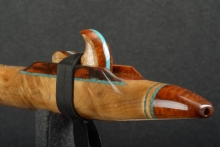 Myrtle Burl Native American Flute, Minor, Low F-4, #R6K (9)